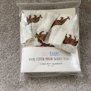Tiger print muslin baby blanket